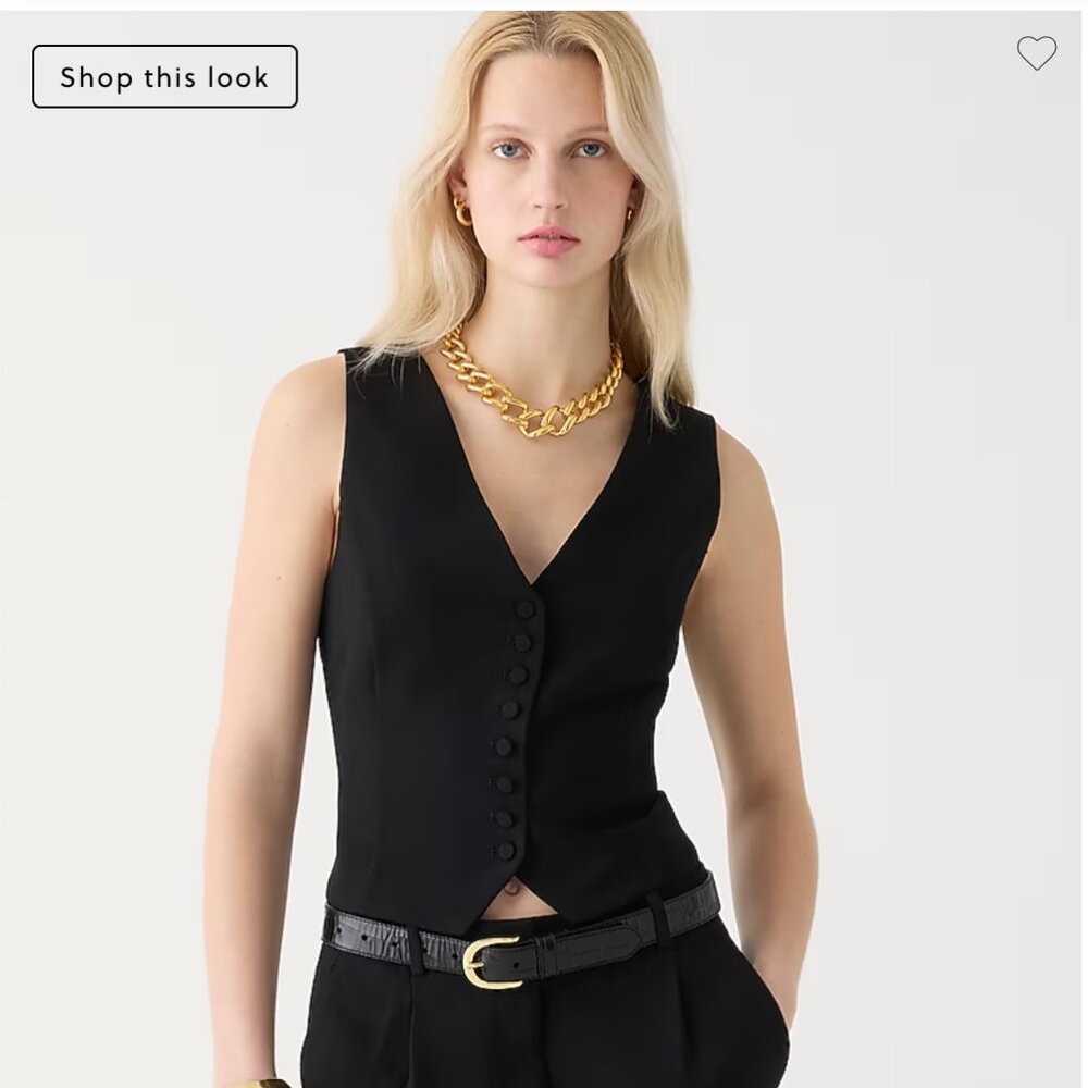 J Crew Slim-fit Tuxedo Vest in City Crepe